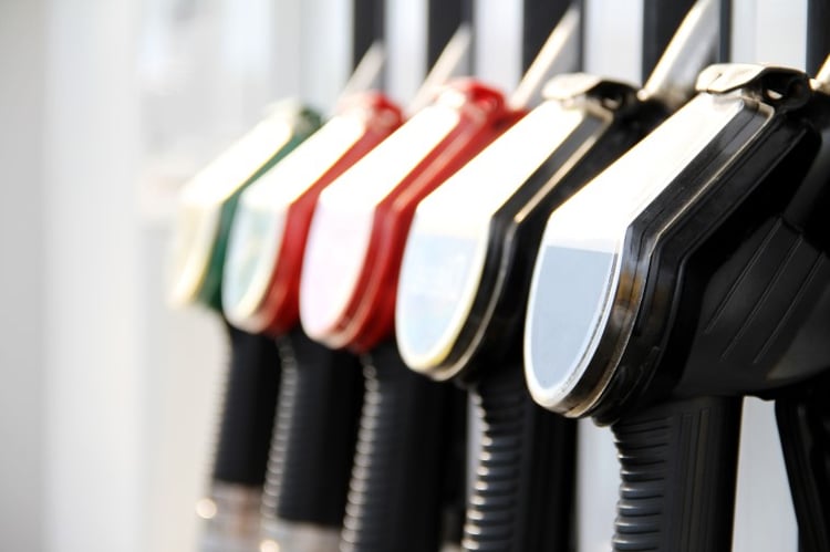 Red Dyed Diesel Gas Station in California