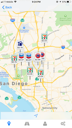 Voyager Locations Map View iPhone