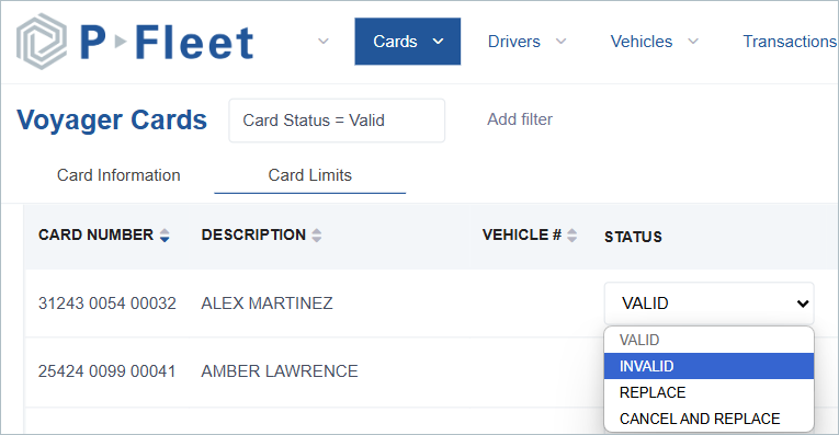 Cancel your fuel card