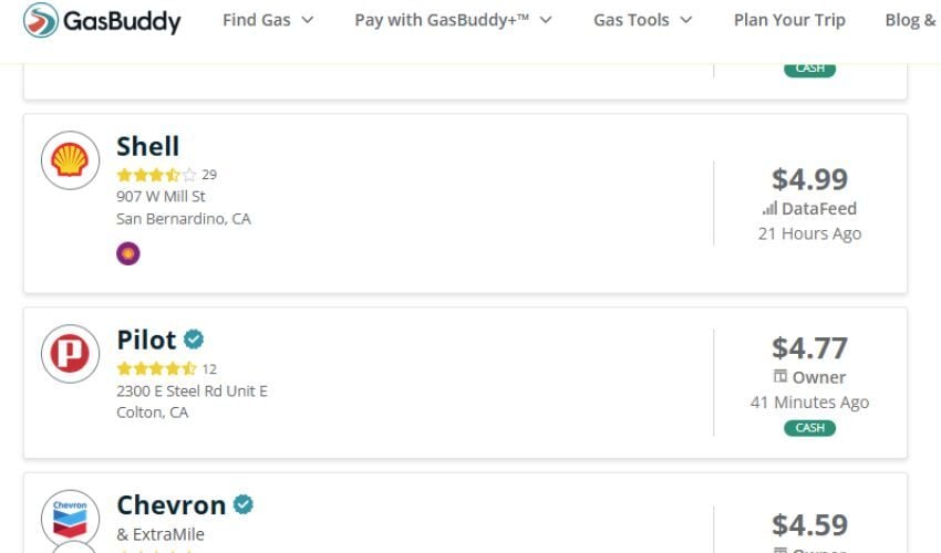 GasBuddy Diesel Fuel Prices