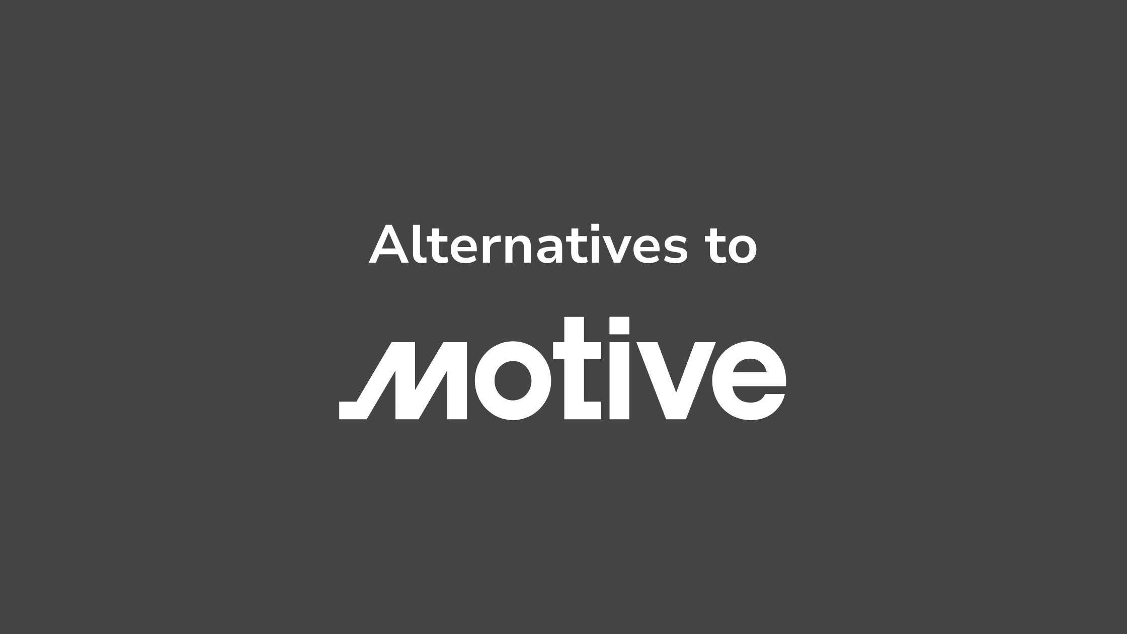 Motive fuel card alternatives