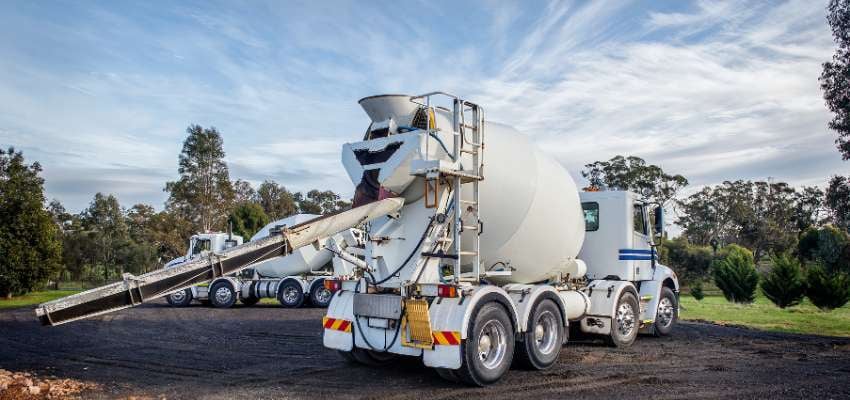 types of construction vehicles concrete mixer truck