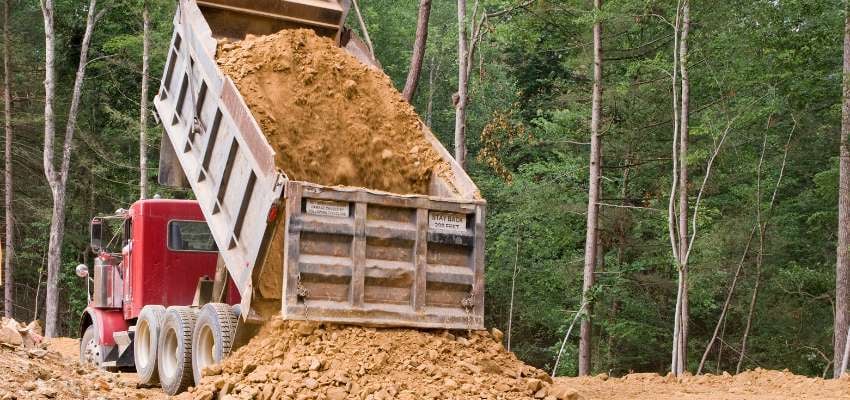 types of construction vehicles dump truck